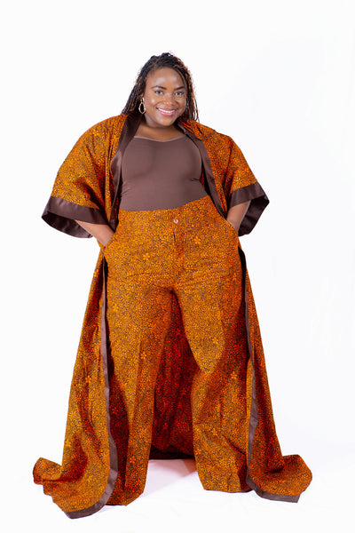 AFRICAN PRINT BELABO KIMONO SET