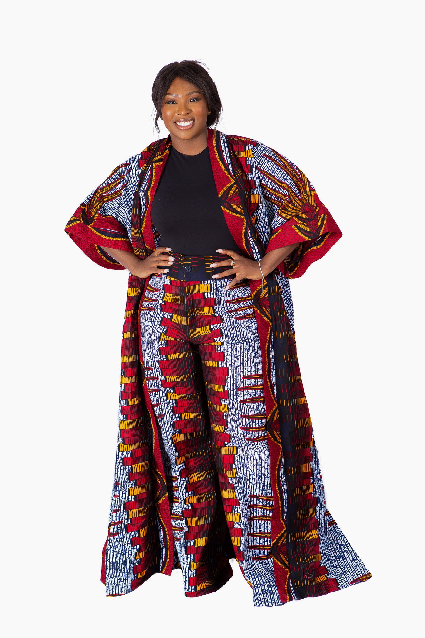 AFRICAN PRINT BISSAU KIMONO SET